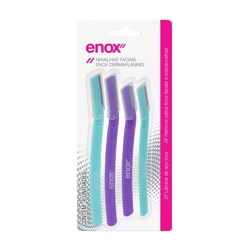 Navalhas Faciais Dermaplaning Com 4 Peças Enox