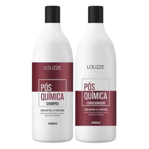 Kit Lolizze Shampoo e Condicionador Pós Química 1L