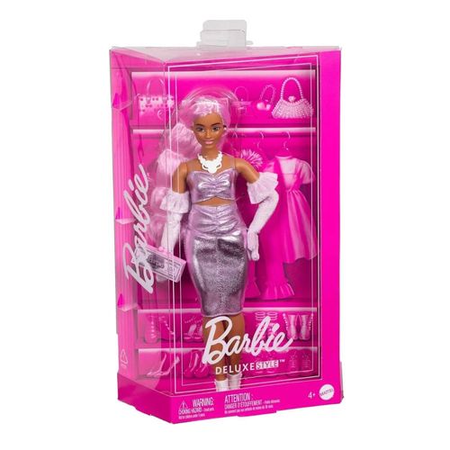 Barbie Estilo Deluxe Vestido Rosa Brilhante Mattel