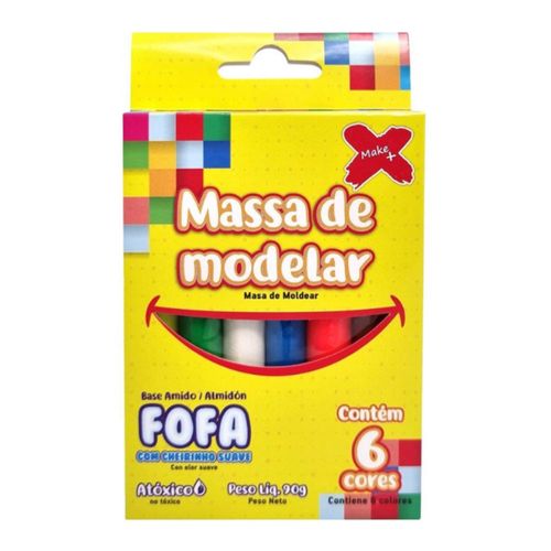 Massinha De Modelar 6 Cores Fofa Com Cheirinho Make+