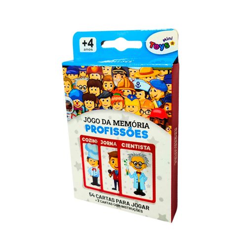 Jogo Da Memória Profissões 54 Cartas Mini Toys