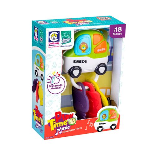 Brinquedo Play Time Music Chaveiro Feliz Cotiplas
