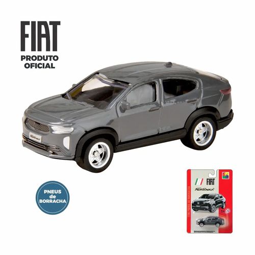 Carrinho de Metal Fiat Fastblack Sortido Pneus Borracha CKS