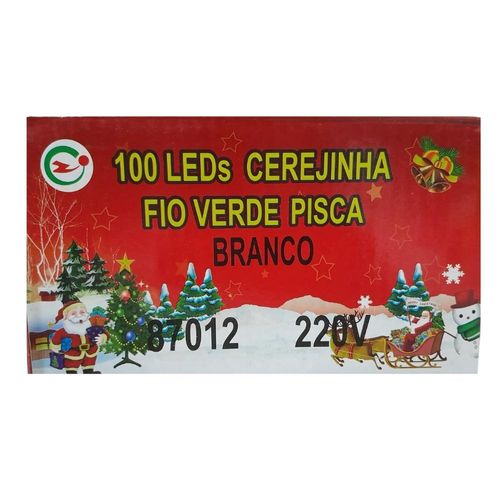 Pisca Pisca Com 100 Leds Brancas Cerejinha Chibrali
