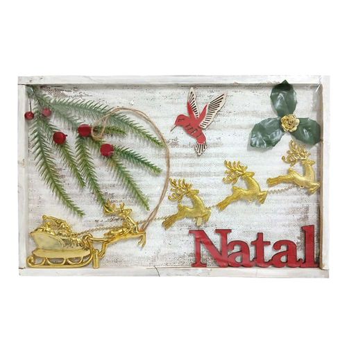 Quadro Natalino Decorado Rio Master