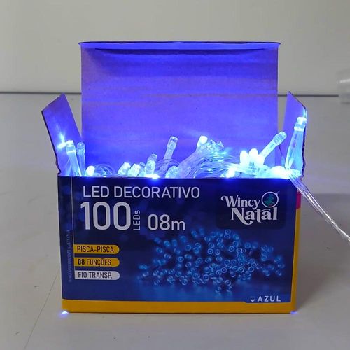 Pisca-Pisca Azul 100 LEDS 8 Metros 220V Wincy