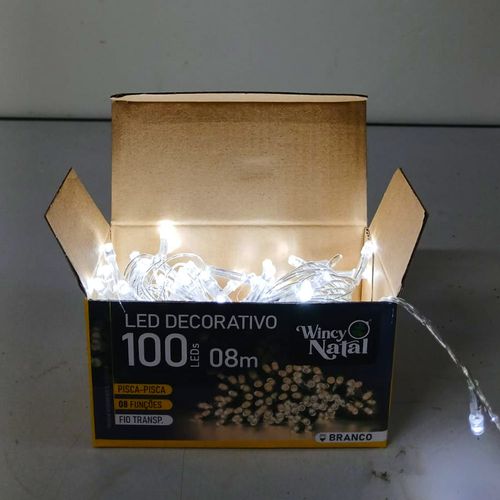 Pisca-Pisca Branco 100 LEDS 8 Metros 220V Wincy