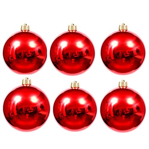 Kit Com 6 Bolas De Natal Vermelhas 4cm Wincy Natal