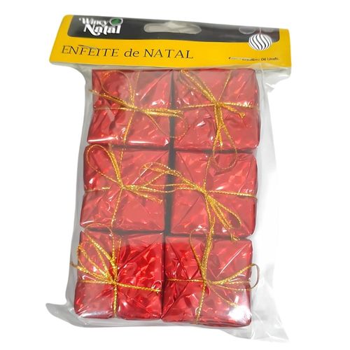 Enfeite De Natal Kit Mini Presentes Sortidos 5cm Rio De Ouro