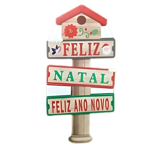 Enfeite De Natal Placa Casinha Feliz Natal Feliz Ano Novo Rio De Ouro