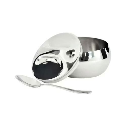 Açucareiro Com Colher Em Inox 10cm Wincy