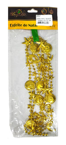 Enfeite Natalino Cordão Sol E Lua 1,8m Sortido Rio De Ouro