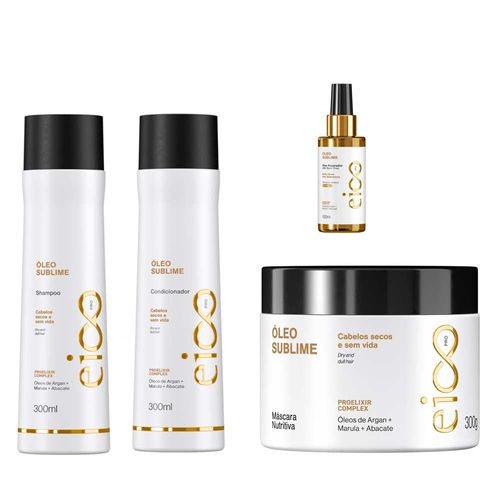 Kit Shampoo, Condicionador, Mascara E Óleo Reparador Sublime Eico