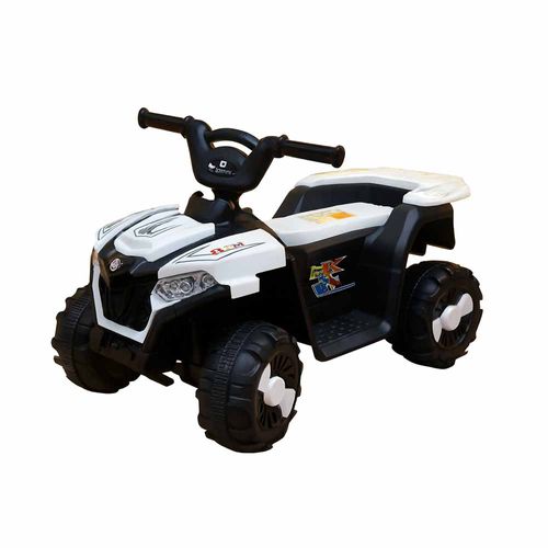 Carro Elétrico Quadriciclo Infantil Menino Com Som 6v Branco Domni