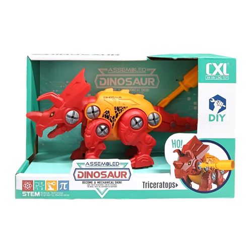 Dinossauro de Montar Triceratops 29 Peças Sortido Domni