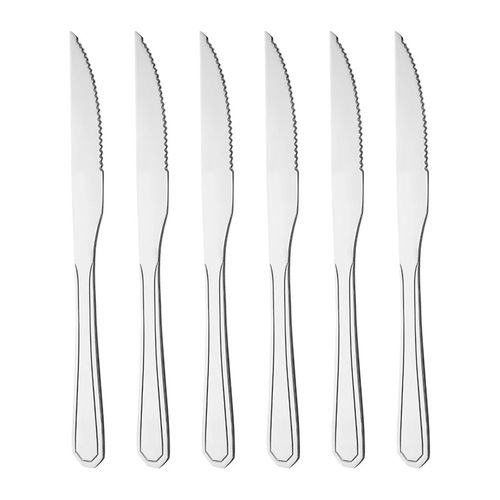Conjunto 6 Facas de Mesa Aço Inox Domni