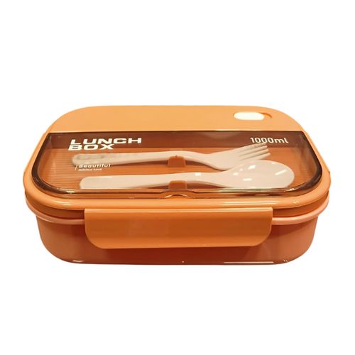 Marmita Com Divisórias e Talheres 1000ml Lunch Box Sortido Domni