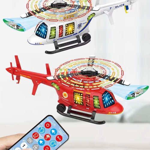 Brinquedo Helicóptero Resgate Com Luz E Som Sortido Domni