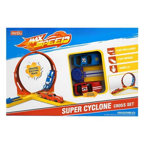 Pista de Carrinho Looping Super Cyclone Max Speed 2 Carros Domni