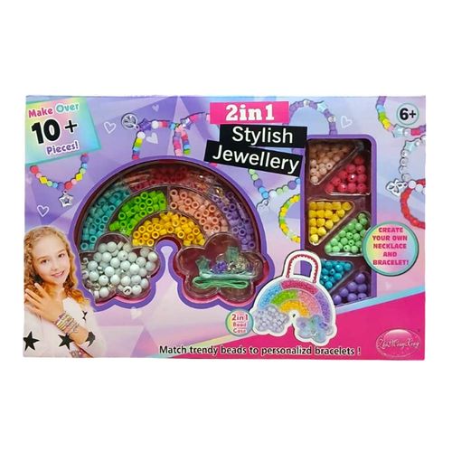 Kit de Pulseiras e Miçangas 2 em 1 Stylish Jewellery Domni