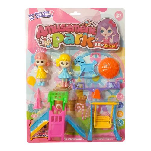 Brinquedo Infantil Parque de Diversões 8 Peças Domni