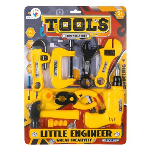Kit De Ferramentas Brinquedo Infantil Little Engineer Domni