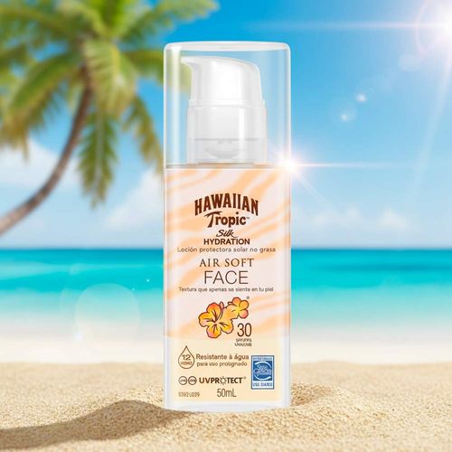 Protetor Solar Facial Air Soft  FPS 30 50ml Hawaiian Tropic