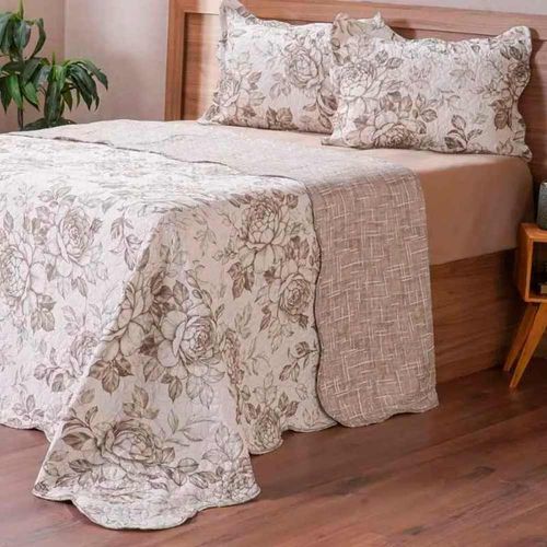 Kit Colcha e Porta Travesseiro Solteiro Ultra Lisse Sortido Bene Casa