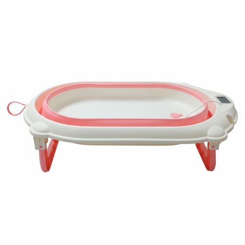 Banheira Retrátil Com Termômetro Rosa Domni