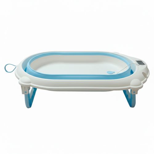 Banheira Retrátil Com Termômetro Azul Domni