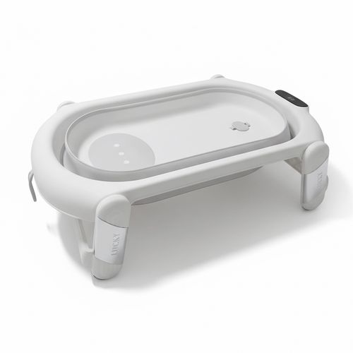 Banheira Retrátil Com Termômetro Cinza Domni