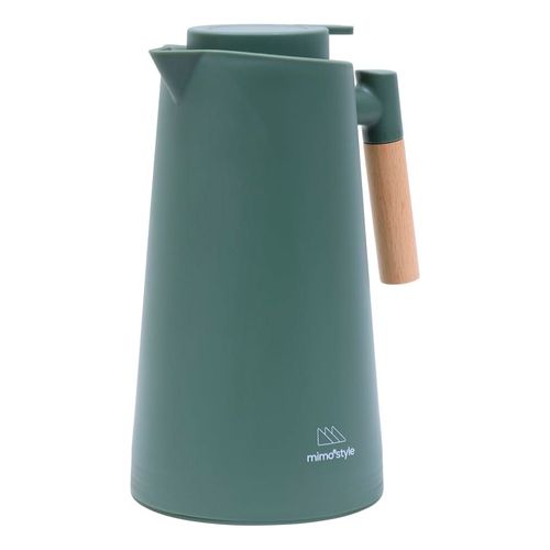 Garrafa Térmica Vetro Cabo De Madeira 1L Verde Jade Mimo Style