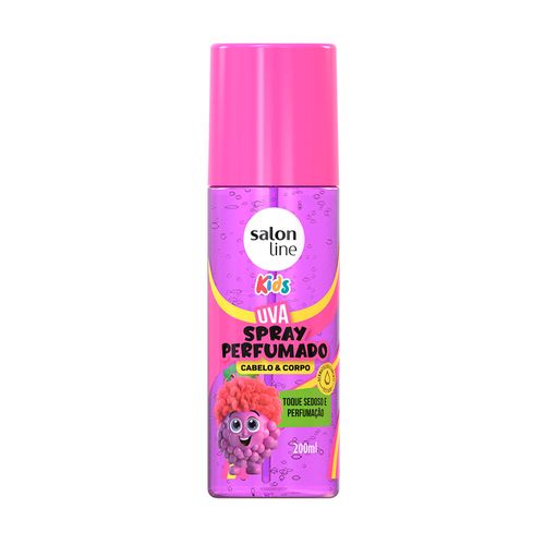 Spray Perfumado Cabelo E Corpo Kids Uva 200ml Salon Line