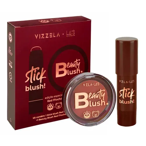 Kit Blushes Red Mocha Vizzela + La's